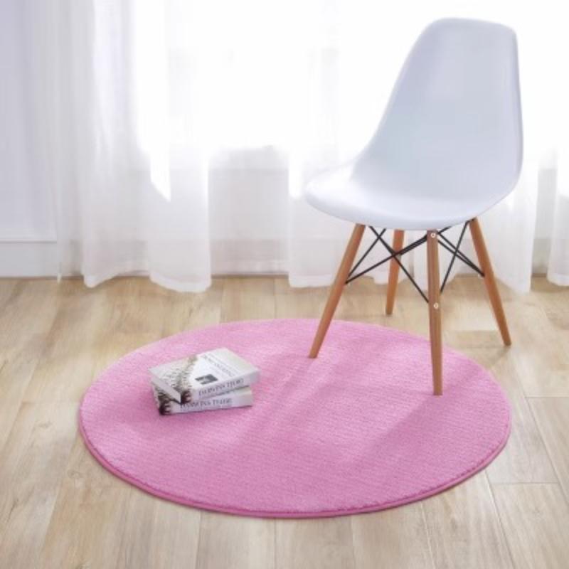 Modern Style Carpets for Living Room Solid Color Bedroom Decor Round Carpet Thicken Plush Bedside Floor Mat Home Fluffy Soft Rug
