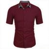 Summer Men Short Sleeve Beach Shirt Men Casual Lapel Fashion Shirt Tops