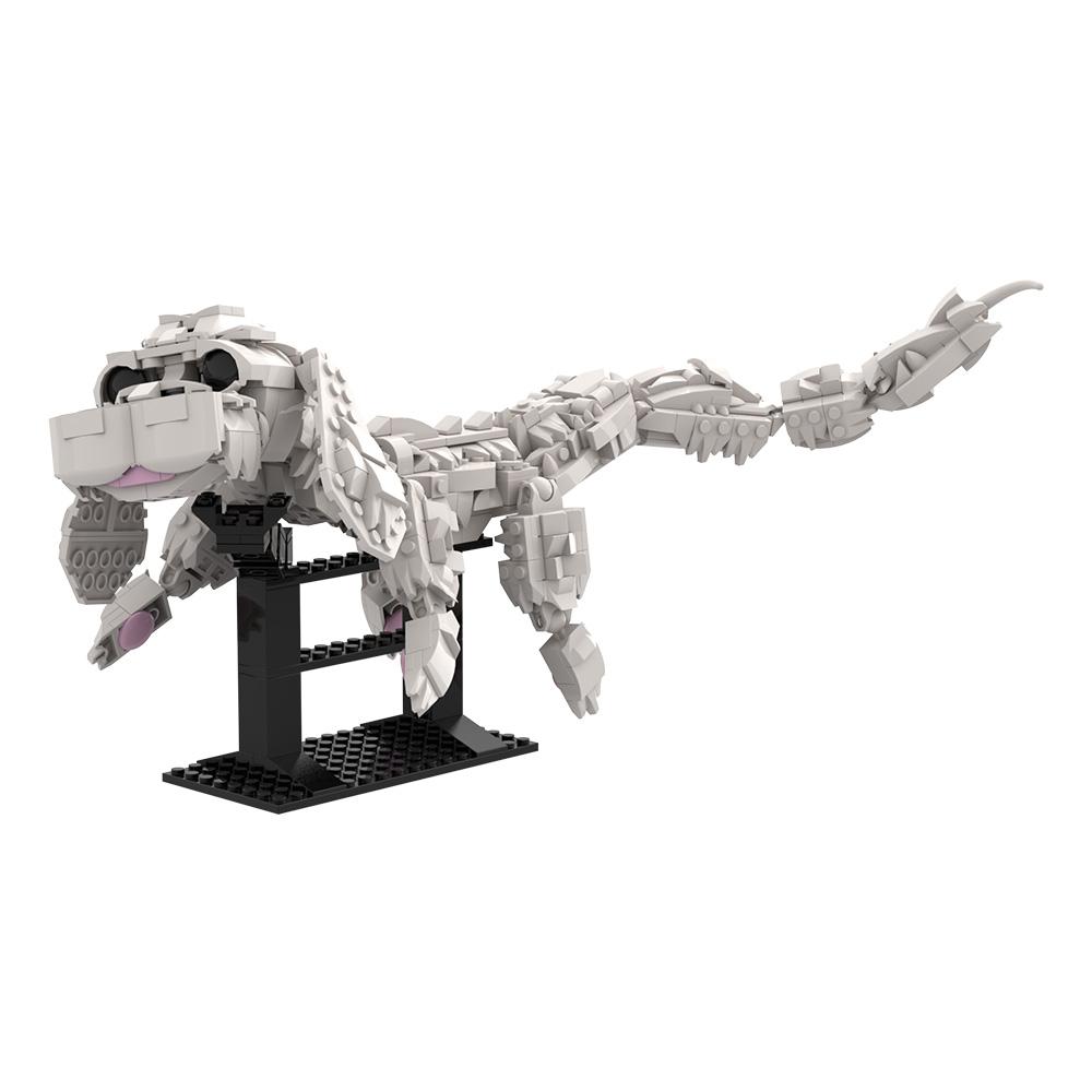MOC Süßer Weißer Drache Falkor Baustein Modell Science-Fiction-Film Falkor Drache Tier Kreative Steine Montage Spielzeug Geschenke