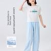 Children's Thin Yamamoto Pants, Summer Girls' Ice Silk Wide-Leg Long Pants, Loose Mosquito-Proof Casual Solid Color Pants for Older Children