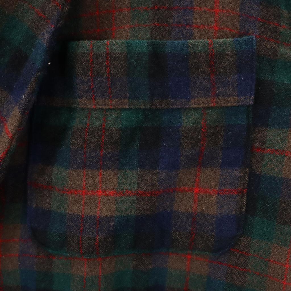 PENDLETON lata 70. Wyprodukowano w USA Vintage krata Suknia z długim rękawem M Brązowa Męska Używana