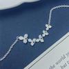 Korean Style Elegant S925 Sterling Silver Petal Bracelet for Women – Light Luxury Zircon for a High-End Feel