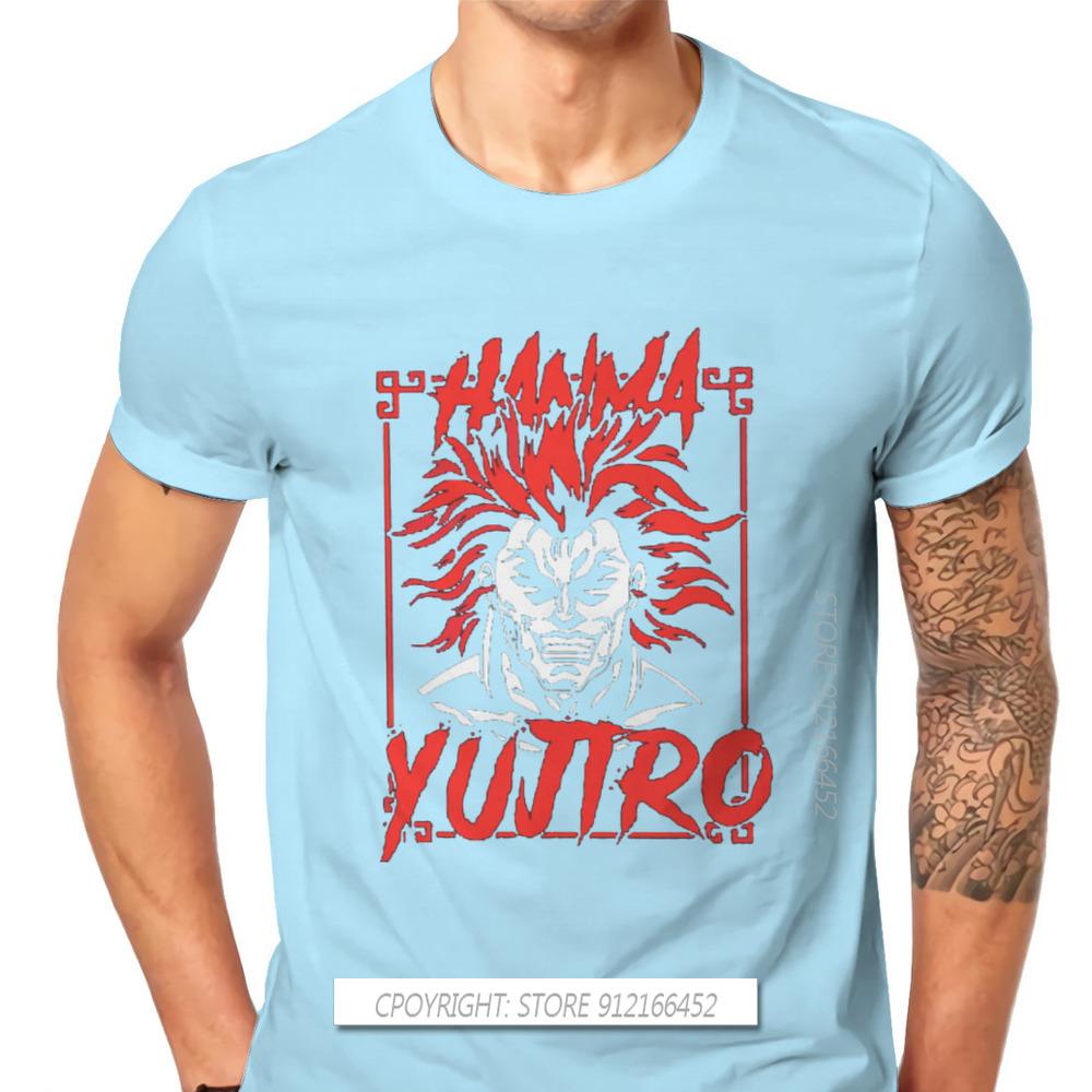 Red Badass Fashion TShirts Grappler Baki Hanma Yujiro Dou Manga Men Style Fabric Streetwear T Shirt O Neck Oversize