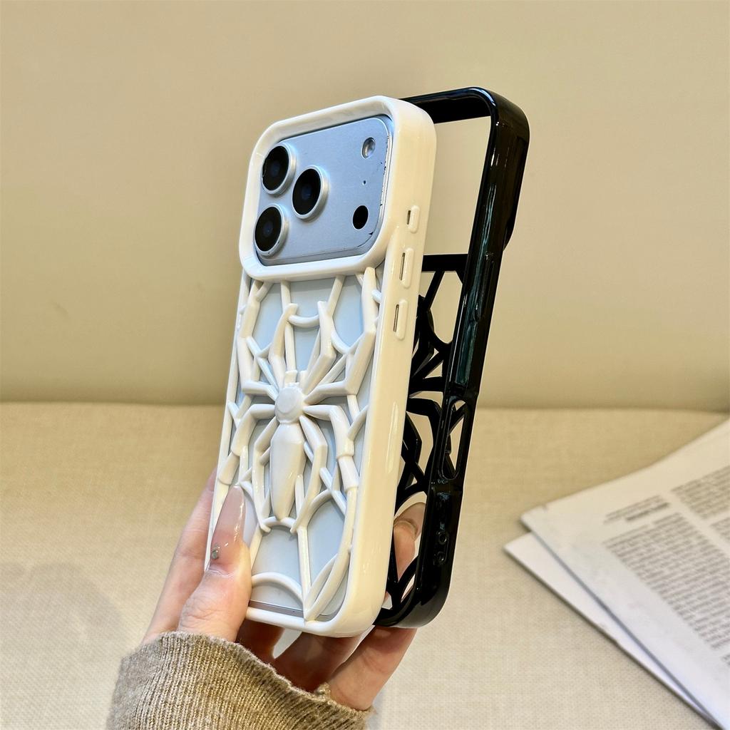 3D Spider Phone Case for iPhone 11 12 13 14 15 16 17 Pro Max Plus Cool Protective Cover Trendy Spider Design Cute Funny