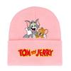 Jerry And Tom Cartoon Print Knitted Hat Hip Hop Cap Outdoor Fashion Gift Unisex