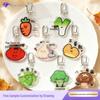 HD Acrylic Keychain with Cartoon Emoticon, Cute Vegetable Expression, Couple Pendant Decoration