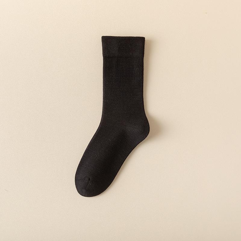 Female Autumn and Winter Thin Wool Warm Cotton Boneless Sleep Month High Tube Pile Socks