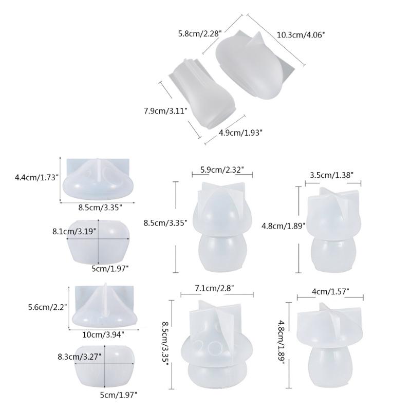 7 Stück kleiner Pilz-Schmuck Silikonformen Epoxid-Schmuckform Harz-Gießform Anhängerform Geeignet für DIY-Bastelarbeiten