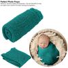 Long Ripple Wrap Newborn Baby Pography Props DIY Blanket Newborn Wraps Pography Mat for Baby Boys and Girls (Deep Green)