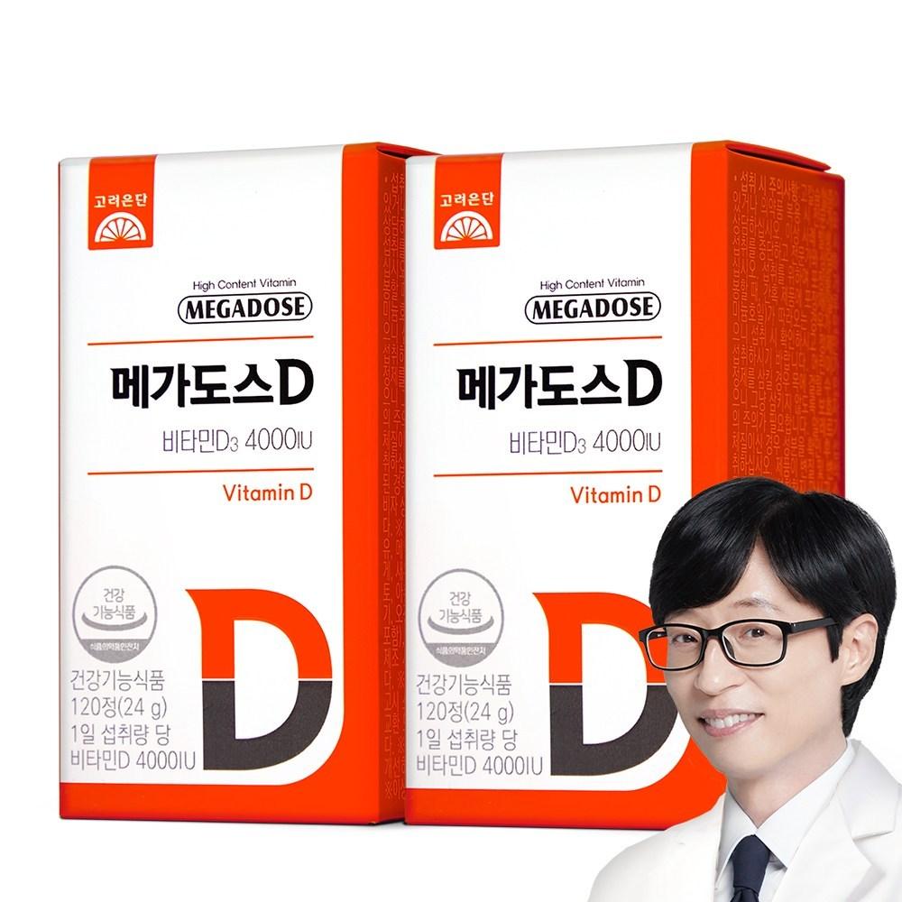 Megadose D Vitamin D3 4000IU 120 Tablets 2 Pcs