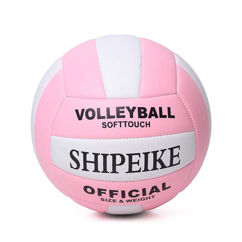 High School Entrance Examination Volleyball: No. 5 Soft Leather Beach Ball for Indoor/Outdoor Training & Games