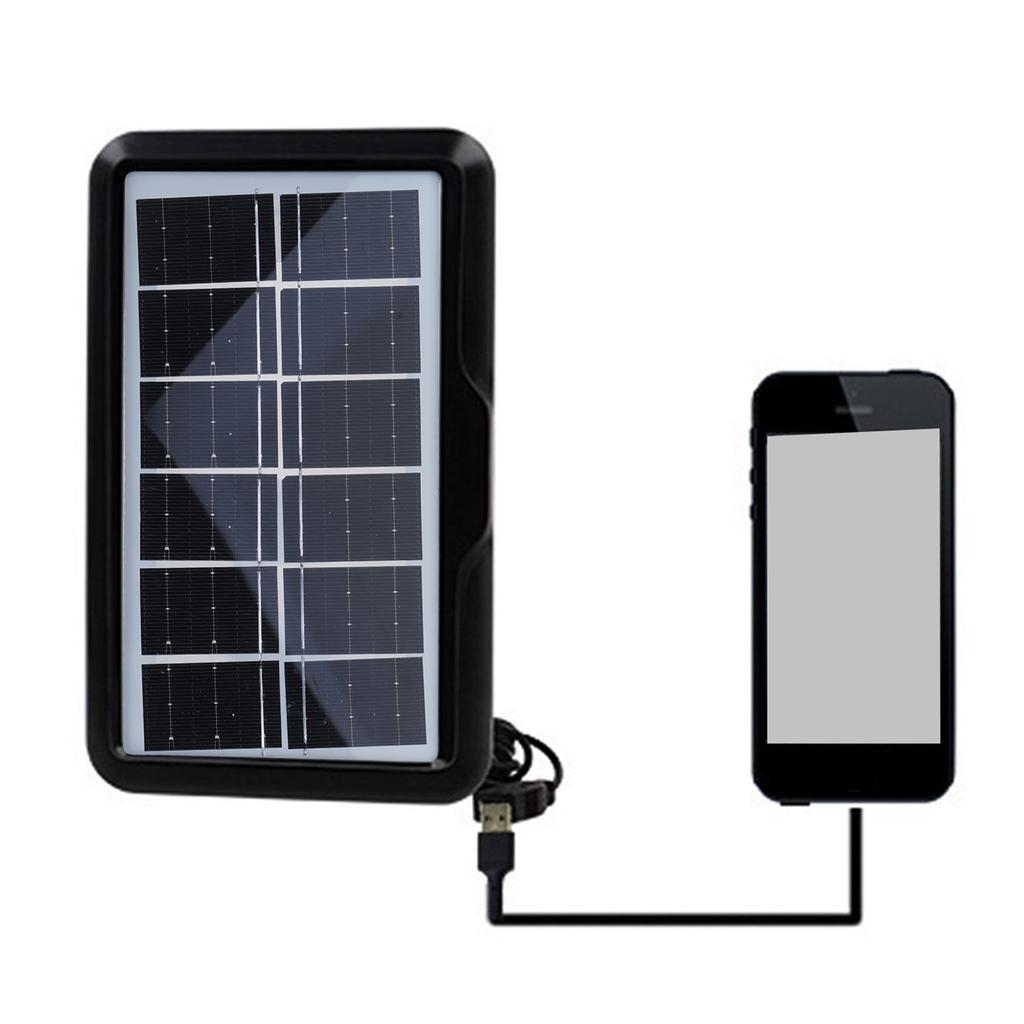 Bærbar 10W Solcellepanel Lader USB-port Monokrystallinsk Silisium Telefonlader Lett å Bære for Fotturer Camping Reiser