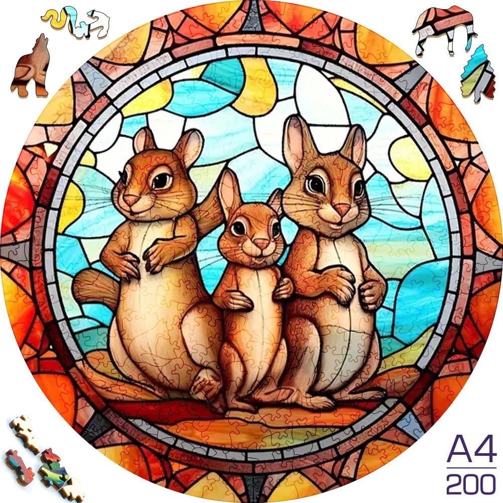 Non-Toxic Koala Animal Jigsaw Puzzles For Adult Or Kids3D Wooden Puzzle Boutique Gift Box Packaging Children Christmas Gifts