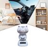 Dashboard Figurines Solar Cat Dashboard Shaking Head Wobble Toy Funny Decor For Auto Desk Office Home Vehicles Scooters Men