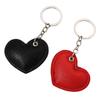 WTEMPO Couple PU Leather Heart-shaped Design Keychains Kit Heart-shaped Car Keychains & Door Keychains Valentine's Day Gifts Pendants