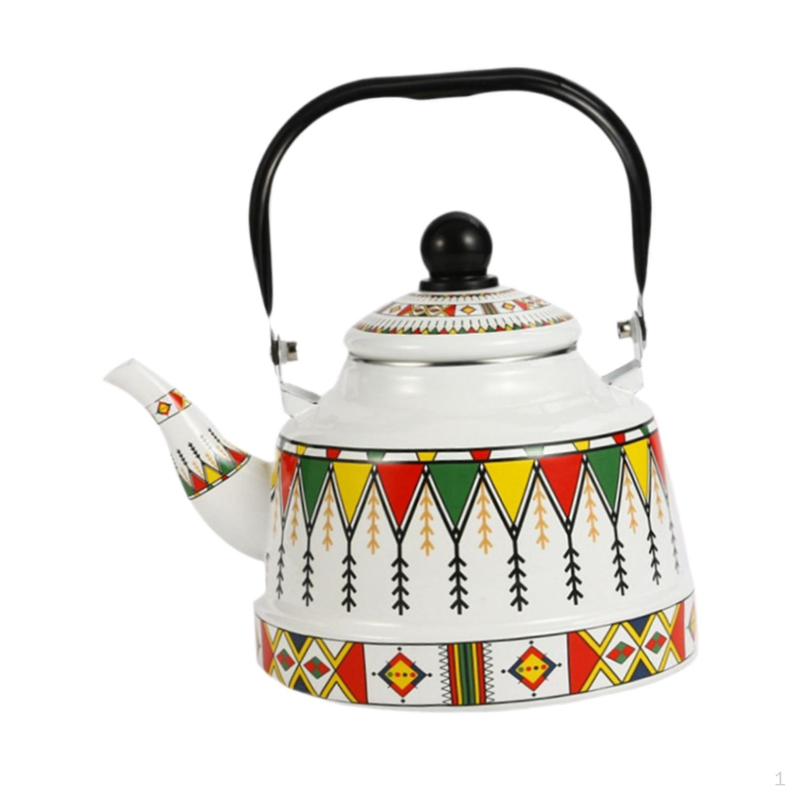 

Эмалированный чайник, 1,7 л, прочный, декоративный, с ручкой, стильный, листовой заварочный чайник Style A