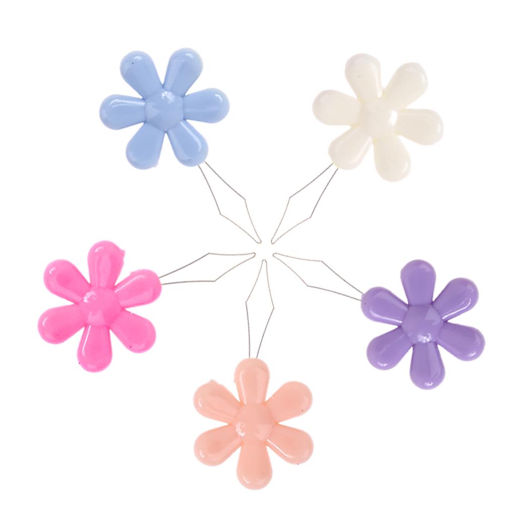 20pcs/box Flower Shape Wire Loop Needle Threaders for Cross Stitch Embroidery Sewing Needlework Thread Guide