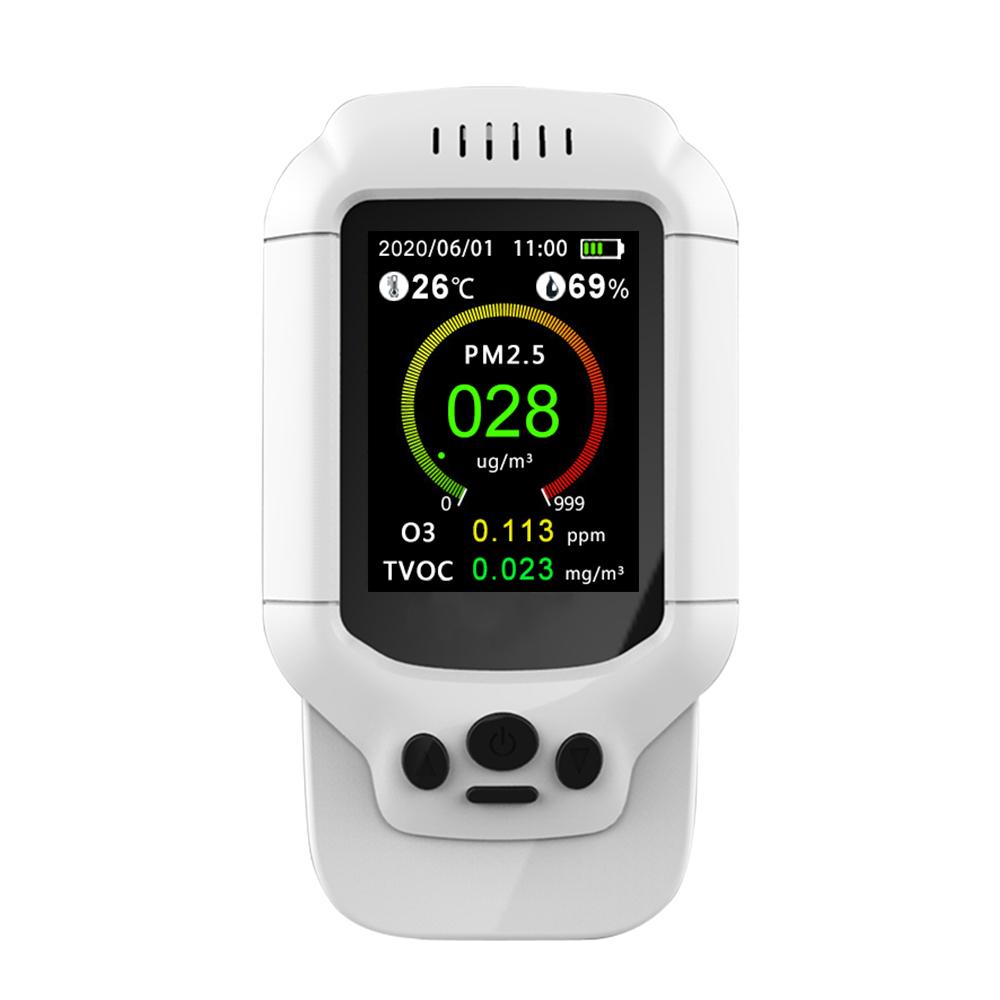 5V PM2.5/ 1.0 / 10 O3 Ozone Detector TVOC Air Quality Tester USB Instrument 2.8 LCD Screen Carbon Dioxide Formaldehyde Dust Haze Meter 155 x 87 x 35mm