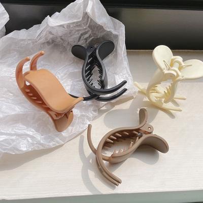 Modny Prosty Klips do Włosów Kucyk Jednolity Kolor Akcesoria do Włosów Wsuwka Nakrycie Głowy Małe Klipsy Pazurkowe do Włosów Kobiety