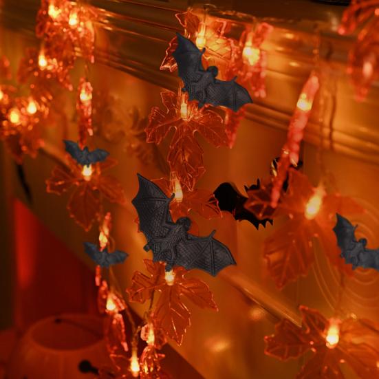 20Pcs Simulation Bat Funny Scary Realistic Anti-fade Wear-resistant Tricky Props Mini Halloween Luminous Bat Ornament Party Supplies