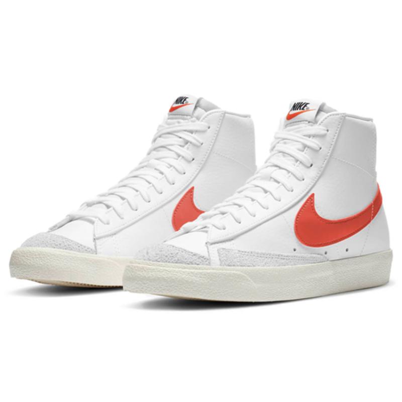 Nike Blazer Mid 77 Vintage White Mantra Orange Sneakers Skateboard Shoes BQ6806-110