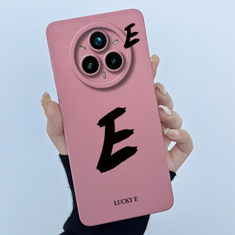 For Realme 14 Pro 14Pro+ 5G Cover Case Lucky Initial Letter Couple Silicone Soft Phone Bumper for Realme14 Pro Plus 2025 Casing
