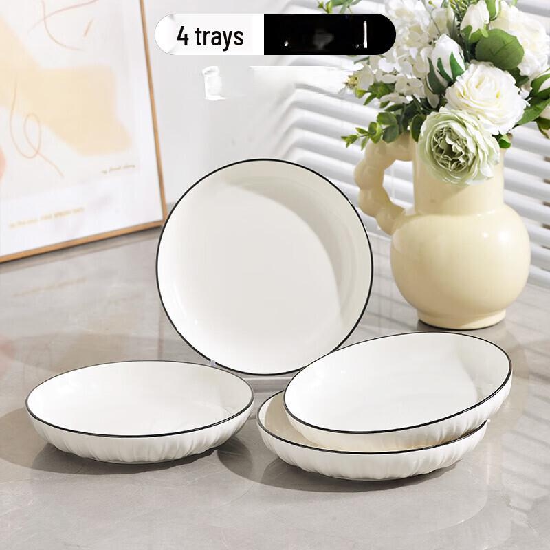 ZISIZ Embossed Ceramic Tableware Set