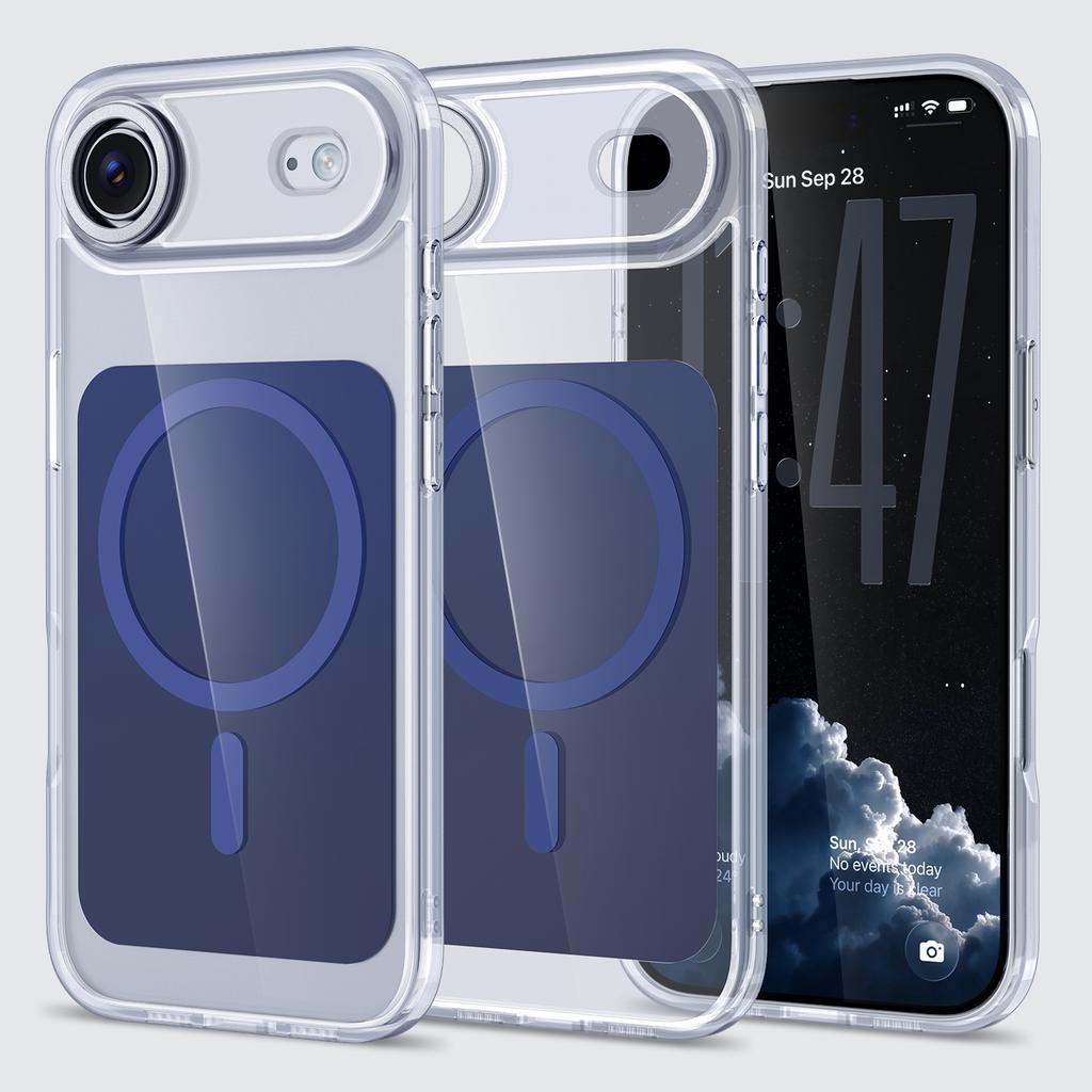 Luxury Strong Magnetic Transparent Phone Case for iPhone 17 Pro Max 16 Plus 15 14 13 12 11 for Magsafe Compatible Slim Fit Cover