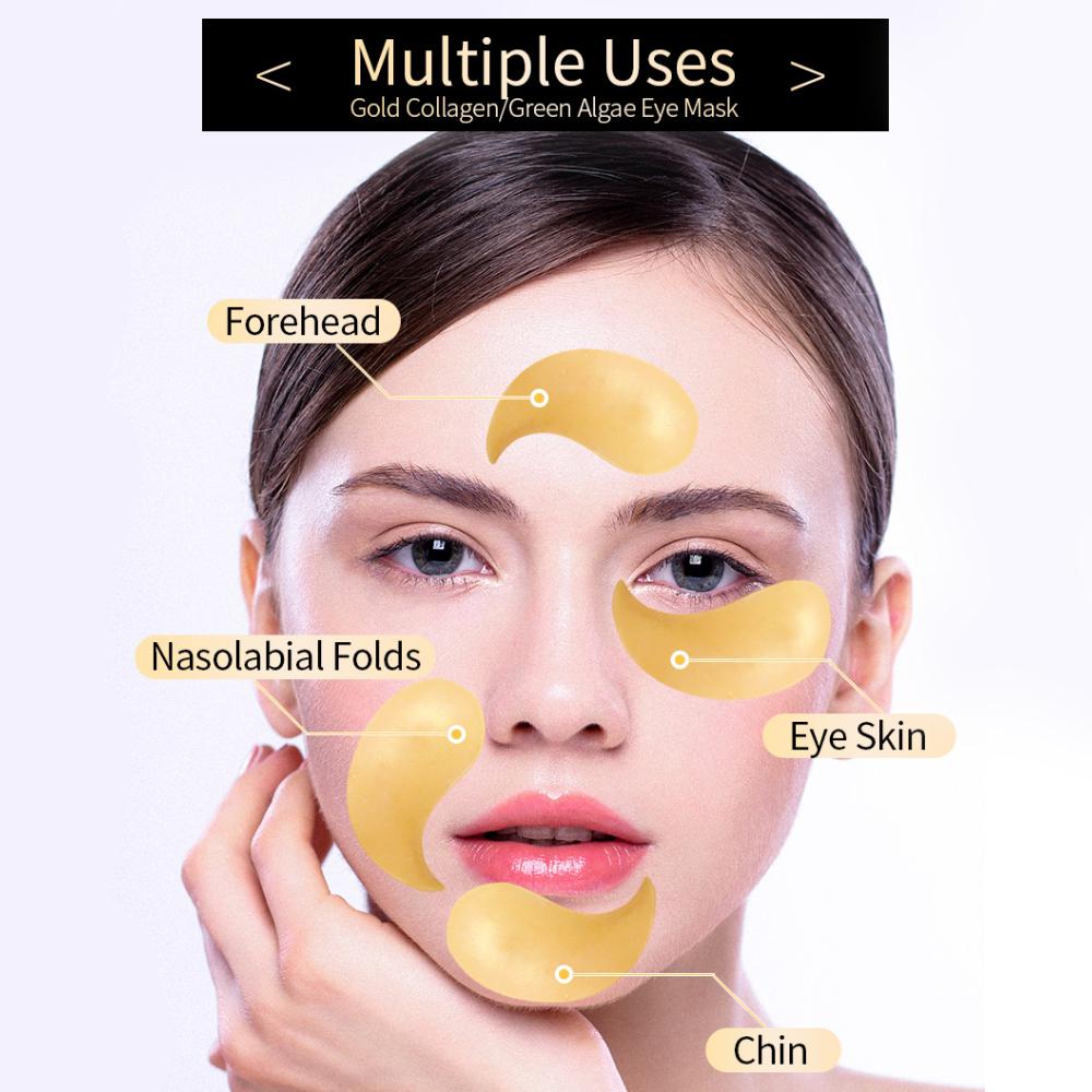 Cheap 60Pcs Gold Caviar Moisturizing Crystal Collagen Eye Mask Anti