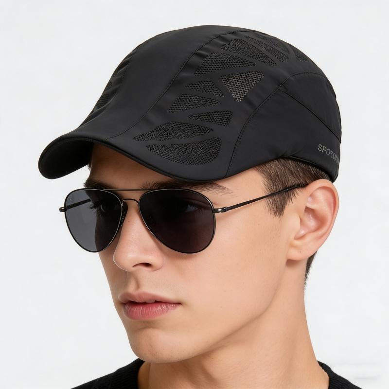Sports Letter Printed Quick-Drying Golf Baseball Cap Summer Breathable Mesh Running Sunhat Men Sunshade Caps Beret Hat Visors