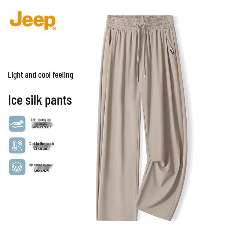 JEEP Men s Quick-Dry Ice Silk Wide-Leg Casual Pants XL