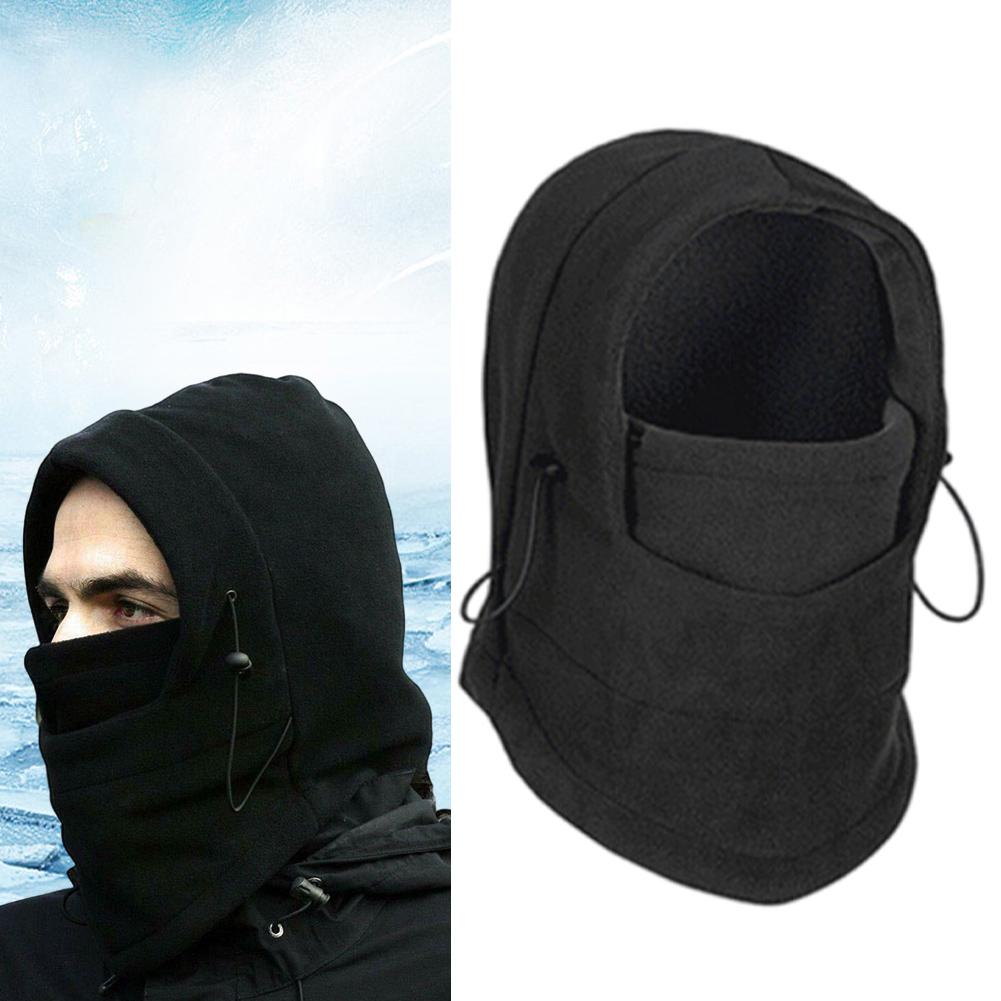Ski Face Mask Windproof Thermal Fleece Balaclava Hat Neck Warmer Hooded Neck Face Mask Thicken Warm Bomber Hat for Hiking Skiing