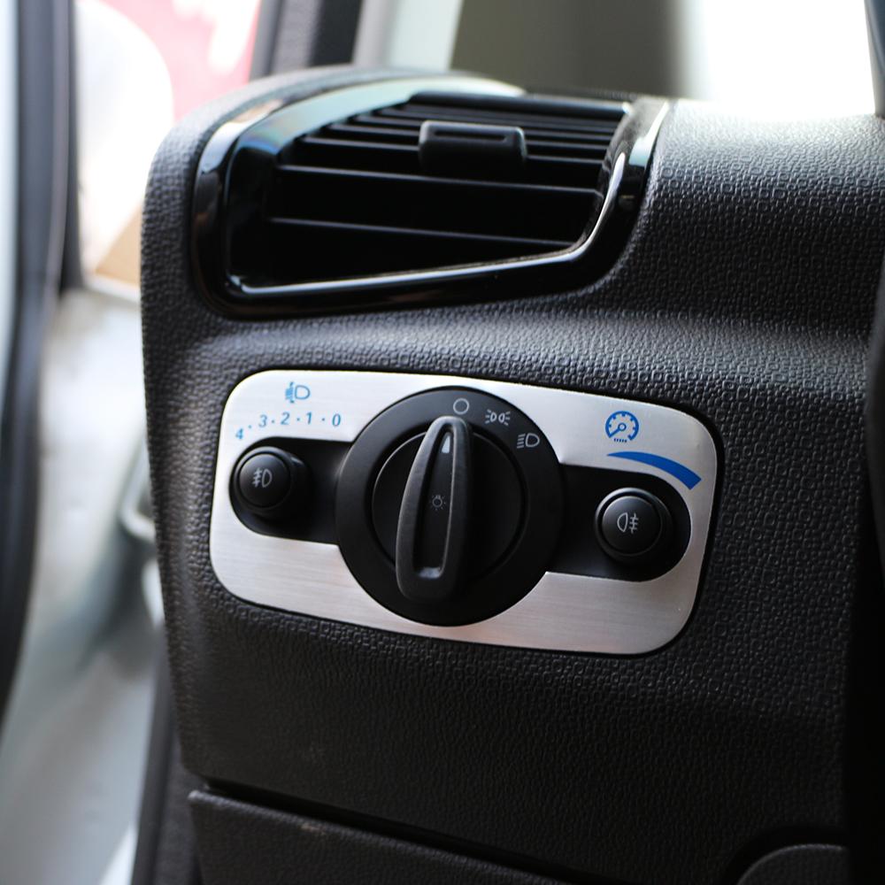 Car Headlight Switch Decorate Panel Sticker Cover Modified for Ford Fiesta Ecosport Mondeo 2013-2017 Fashion Styling