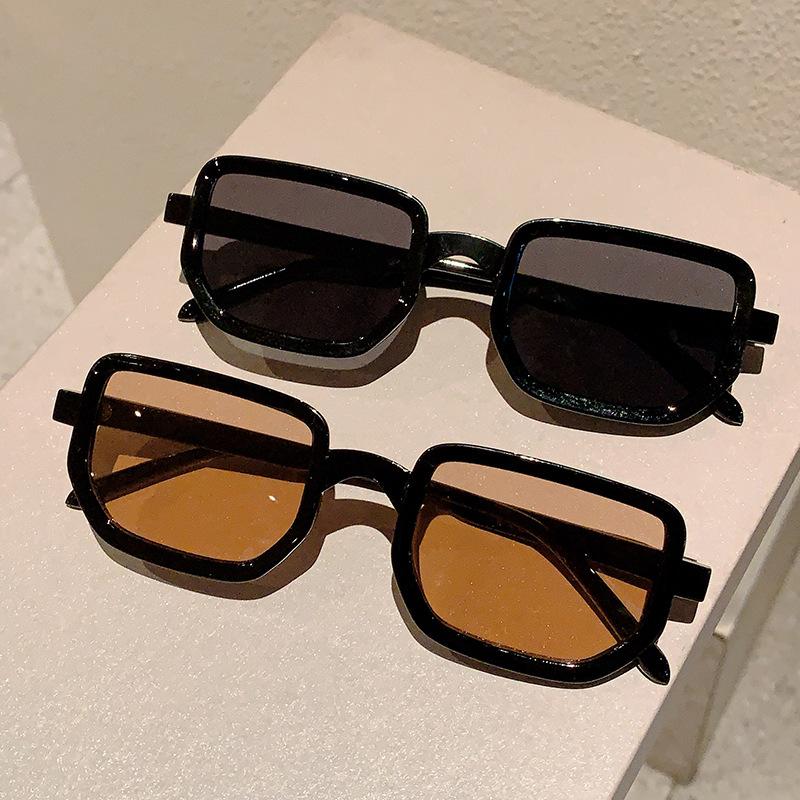 Small Frame Vintage Square Sunglasses Women For Men Trendy Luxury Brand Designer Sun Glasses Punk Popular Orange Shades Uv400