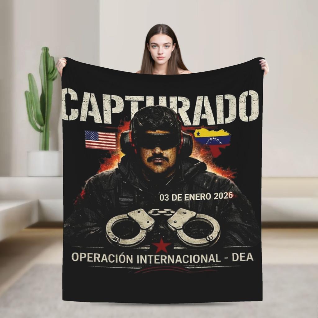Venezuela Captured Live Maduro  Blanket  Decorative Flannel Throw Blanket For Couch Bed Warm Soft Custom DIY Quality Bedspread