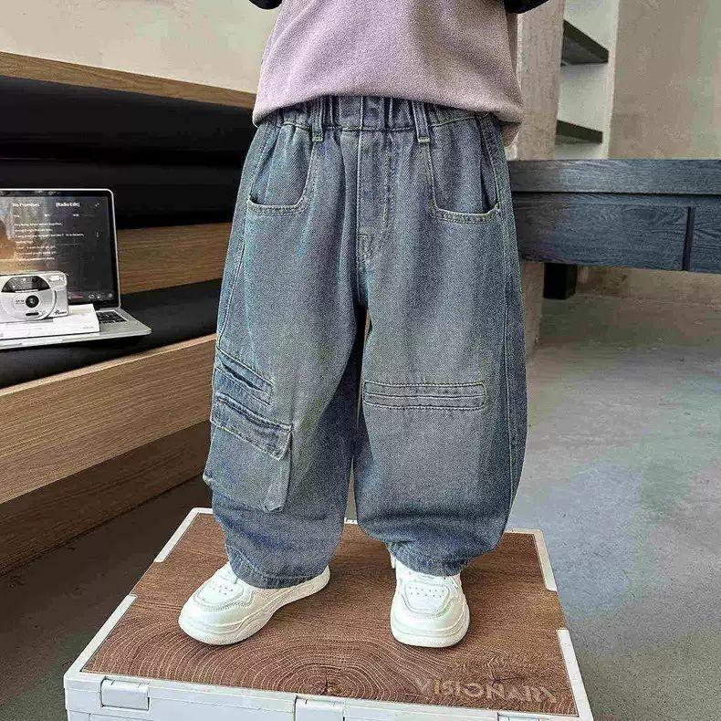 Jungen Stilvolle Koreanische Jeans - Frühling/Herbst Weitbeinige Hosen für Kinder