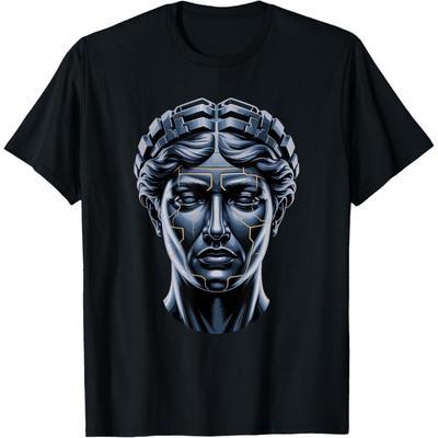 Digital Art Greek Sculpture Statue T-Shirt