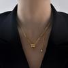 New Design Spiral Cylinder Tstainless steel Gold colour Necklace For Woman Korean Fashion  Gothic Girl's Clavicle Chain