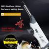 Quickly Automatic Red Worm Bait Clip Bander Stainless Steel Fishing Tool Terminal Tackle Set Lures Pick Up Tool with Rubber Band