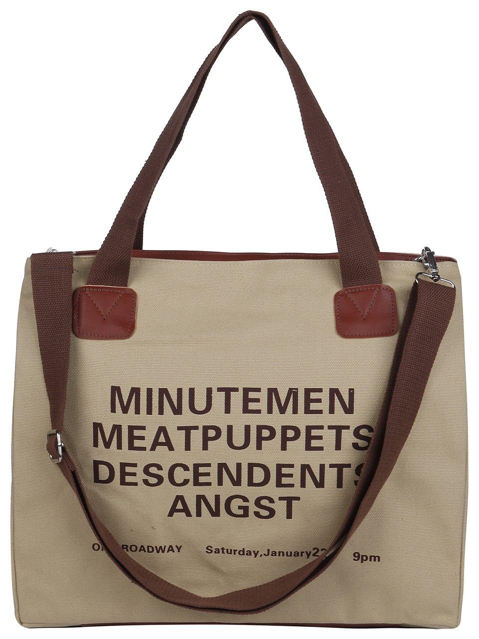 

Angel Moon Canvas Bag, 2-Way, Women s, A4 Size, Large, Casual, English Letter Bag, Tote Bag, Crossbody Bag, Fashionable, School, Commuting, Travel,