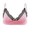 Mens Sheer Lace Bra Soft Bralette with Removable Straps Lightweight Sleepwear Loungewear
