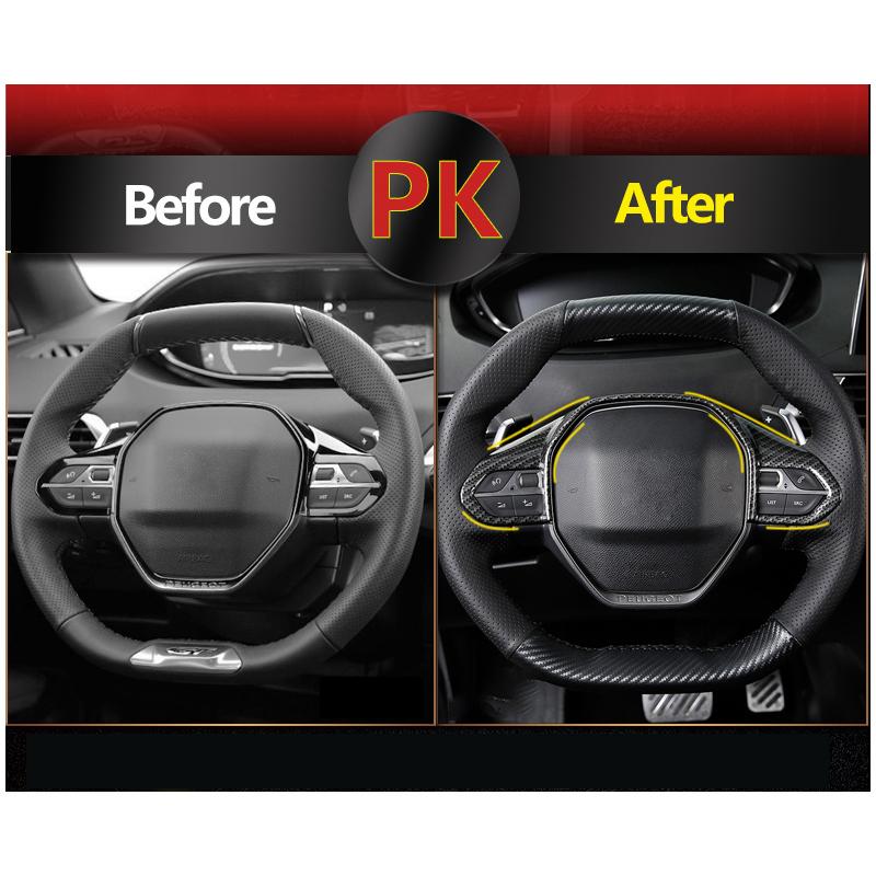 For Peugeot 3008 5008 GT 2017 2018 3008GT 5008GT Car Steering Wheel Button Trim Cover Accessories