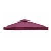 300x300CM Grill Gazebo Replacement Canopy Roof Waterproof Oxford Cloth Double Tiered BBQ Gazebo Top Cover Outdoor Patio Yard Gazebo Shelter Top