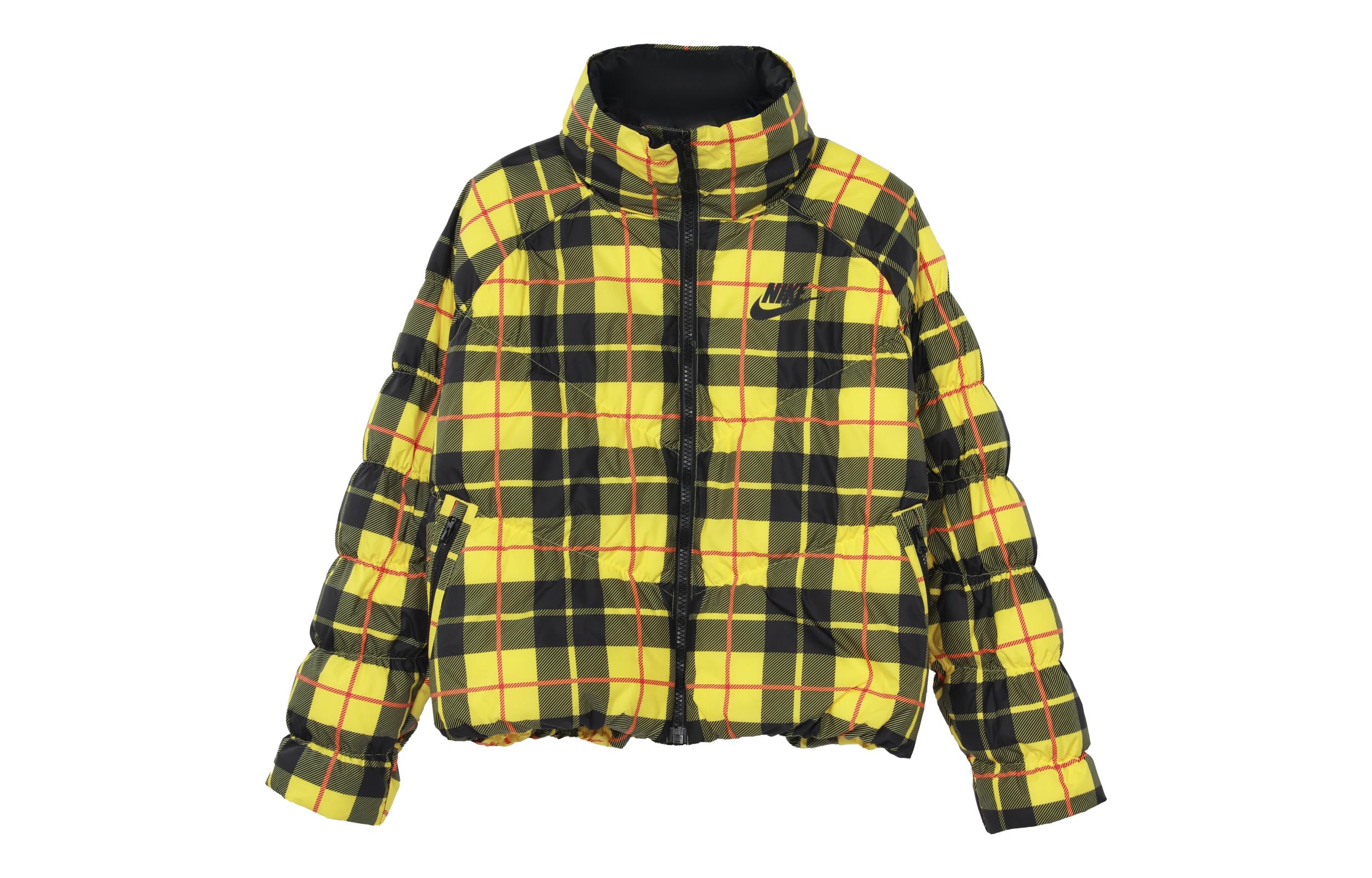 Nike Puffer Jackets Women s Chromium Yellow Stand Collar Moderate Other CI5022-703 M