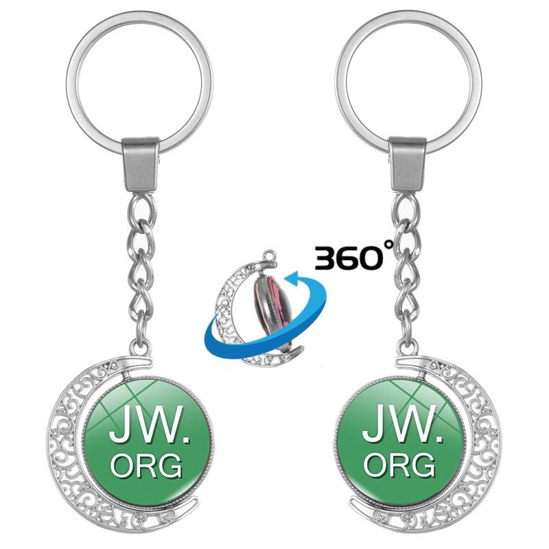 JW.ORG Time Gem Keychain - Metal Alloy Car Pendant Accessory