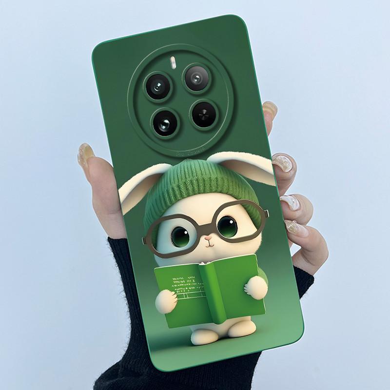 Case For Realme 12 Pro Plus 12 Plus 12X 5G Phone Case Cartoon Pretty Flower Liquid Silicone Soft TPU Protective Cover Shell Capa