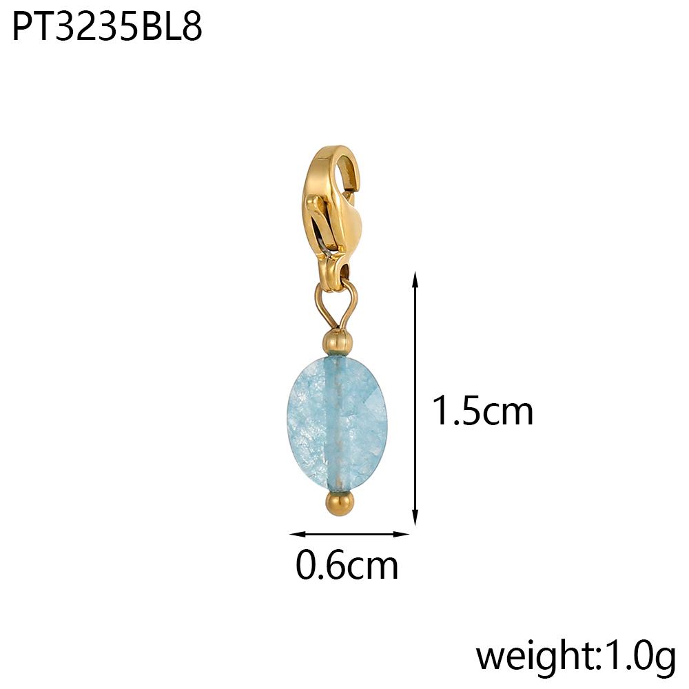 

CARLIDANA Natural Stone Pendant Stainless Steel Charm Stainless Steel Pendant Gold Plated Necklace Clasp DIY Jewelry Accessory