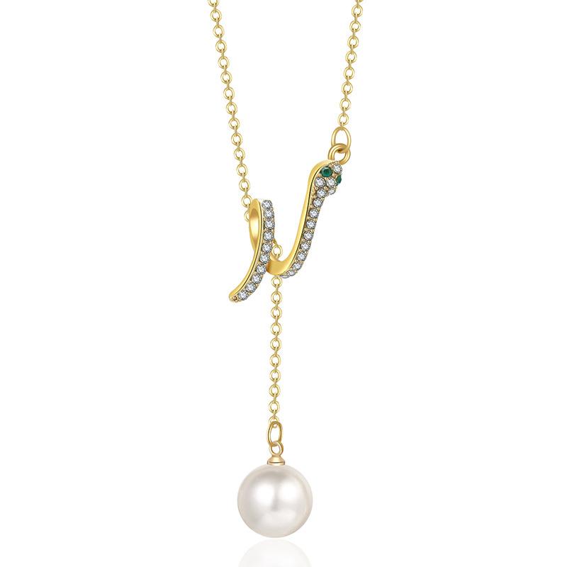 2022 Collarbone Chain Ins Smart Curved Snake Necklace Women'S Design Premium Accessories Spot