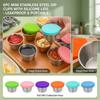 Pacote com 6 Recipientes para Molho de 70ml à Prova de Vazamento com Aço Inoxidável 304 e Silicone para Armazenamento Portátil de Condimentos