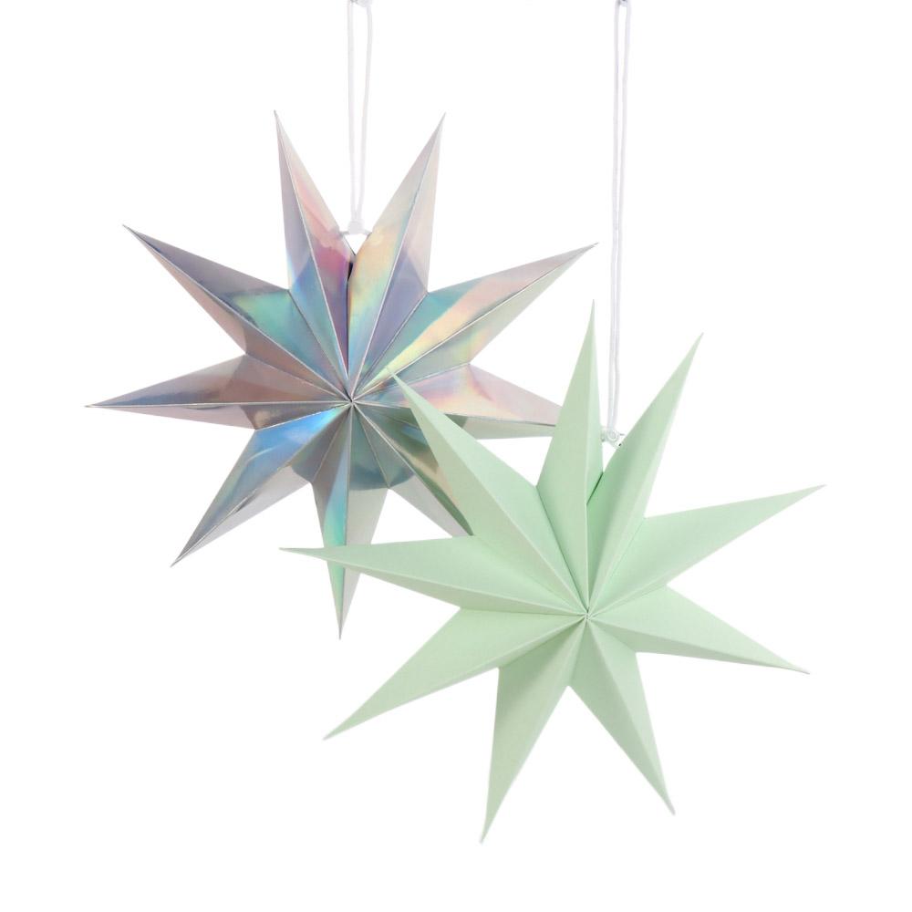 for Party,Wedding,Christmas Hanging Ornaments Hanging Paper Stars Party Decor Paper Flower Crafts